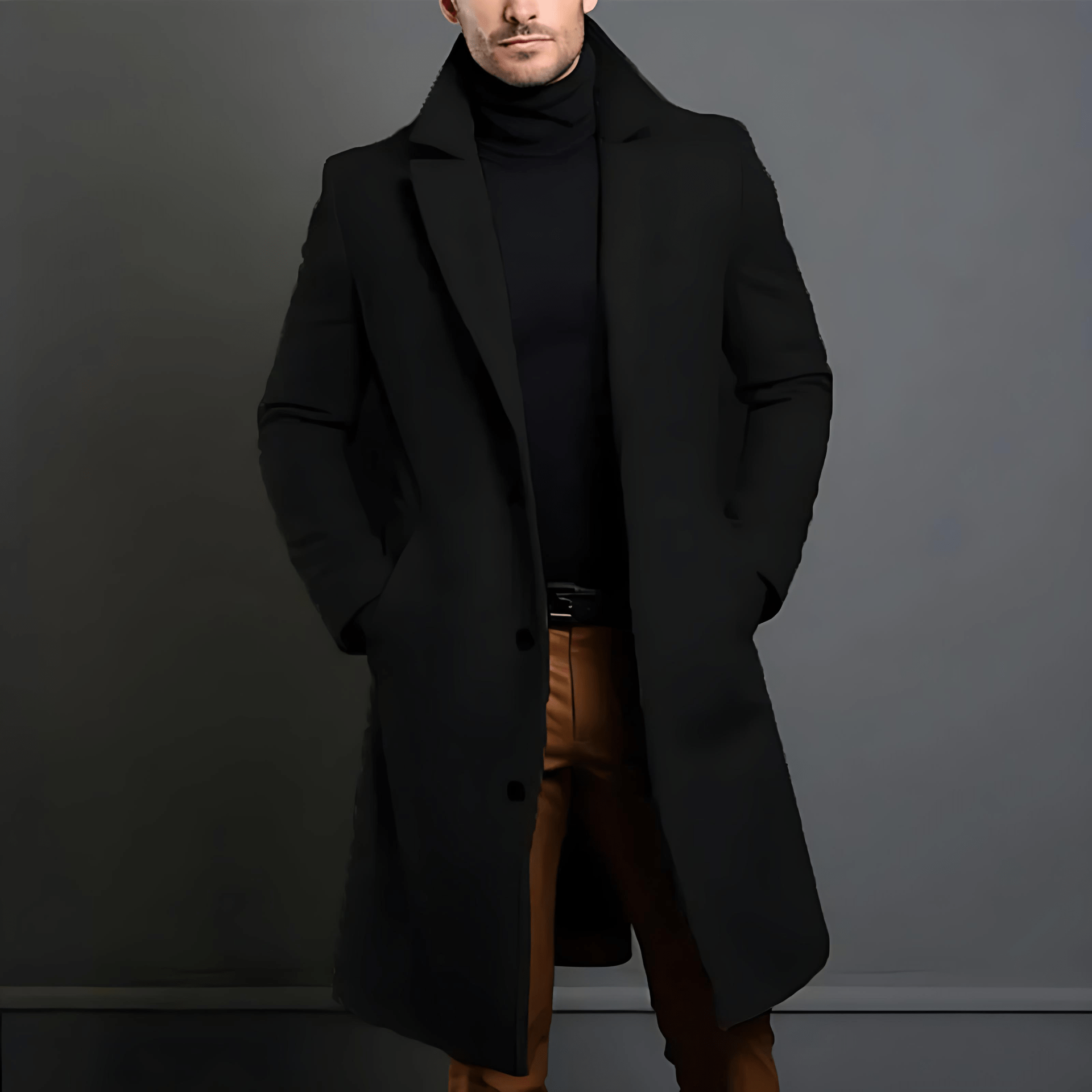 Cevori Tailored Fit Formal Wool Coat – British Elegance
