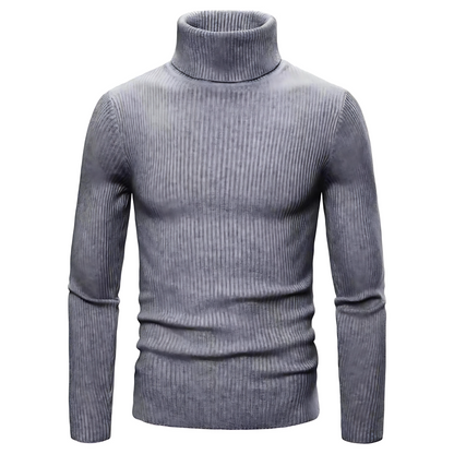 Cevori Turtleneck Style Rib Knit Jumper