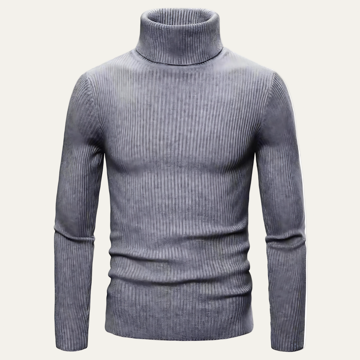 Men’s Slim Rib Knit Turtleneck Sweater