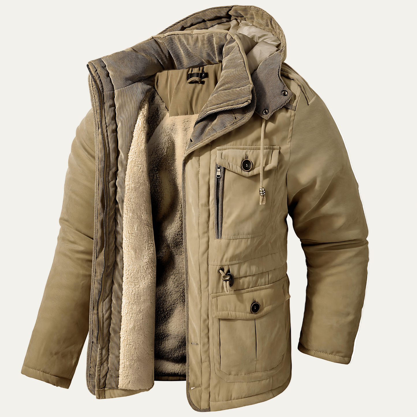 Men’s Heavy Winter Parka with Fleece Lining
