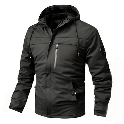 Cevori Warm Lining Cozy Black Windbreaker