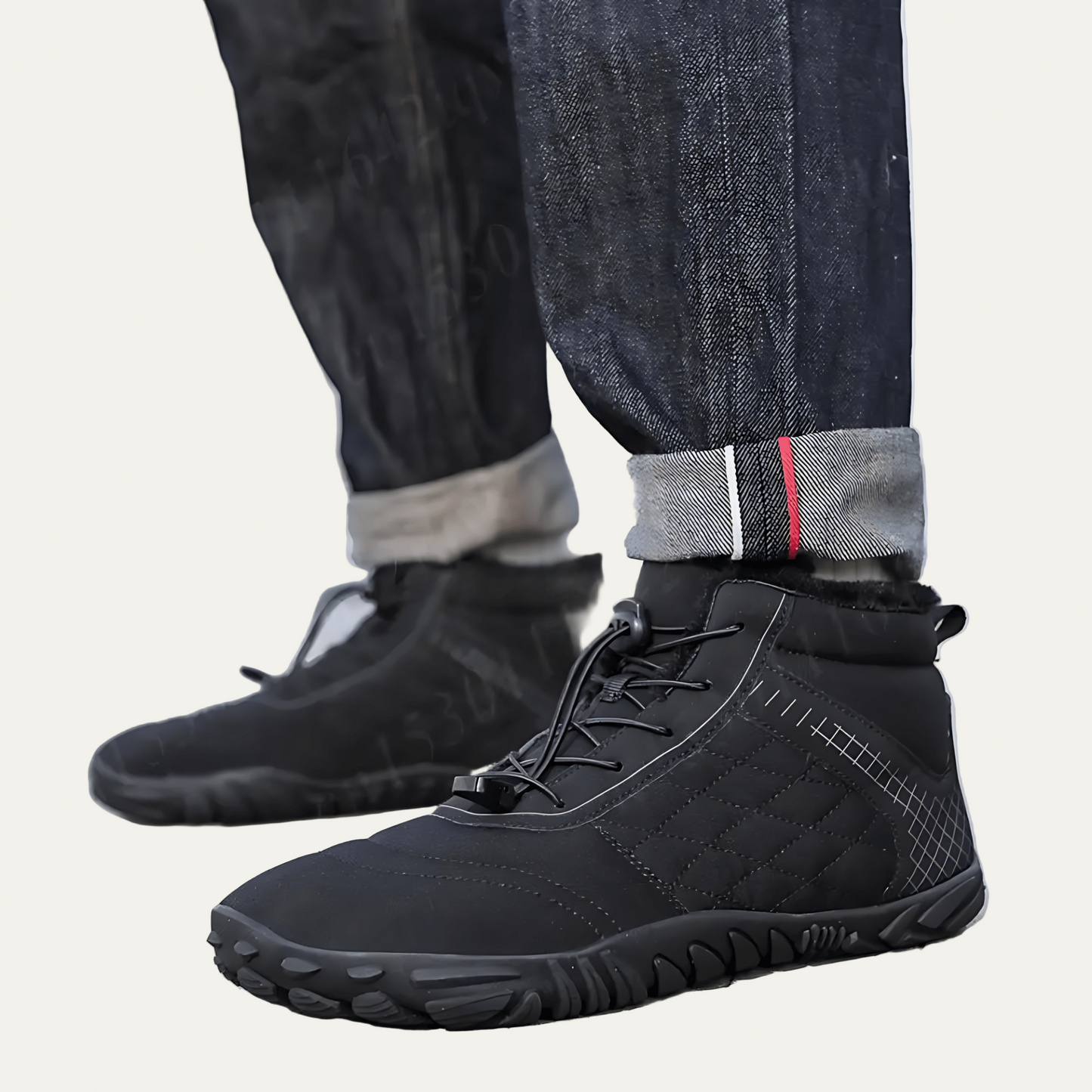Men’s Rugged Smooth Leather Hybrid Ankle Boot