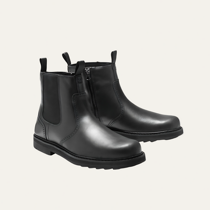 Men’s Hybrid Zipper Chelsea Leather Boots
