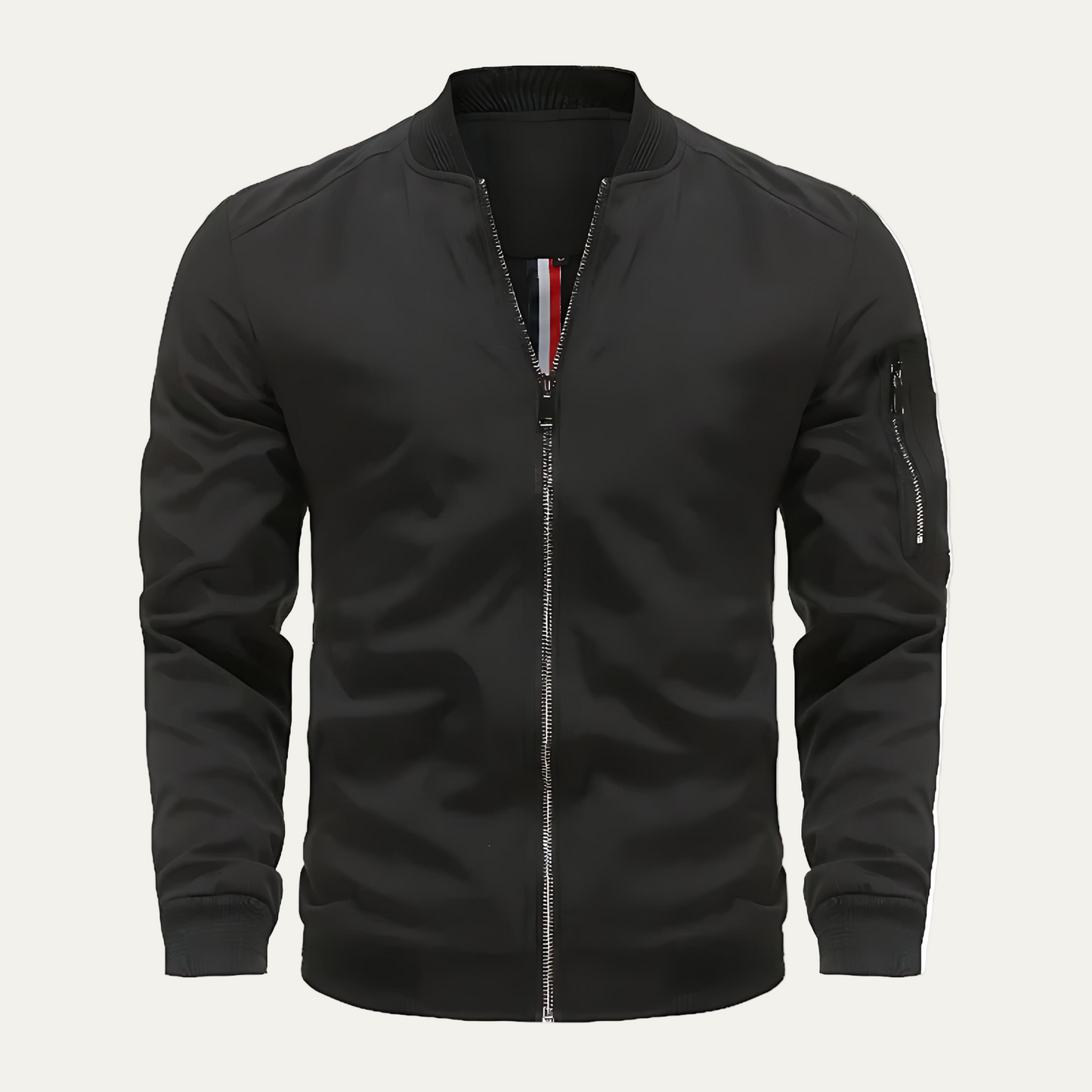 Men’s Minimalist Placket Bomber Jacket