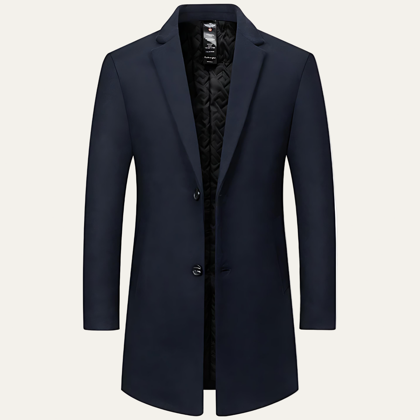 Men’s Formal Single Breasted Quilted Overcoat