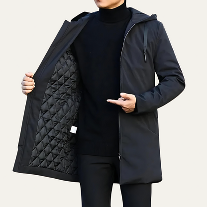 Men’s Long Hooded Shell Parka