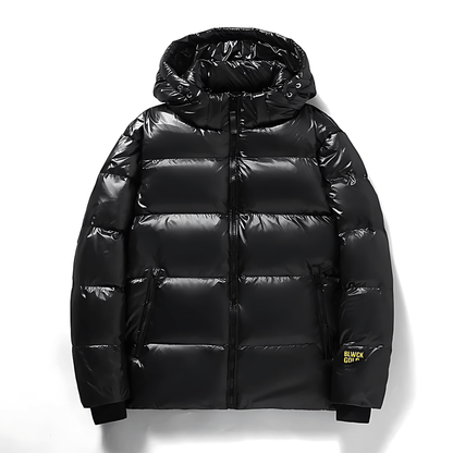 Cevori Winter Wear Black Hooded Puffer Jacket