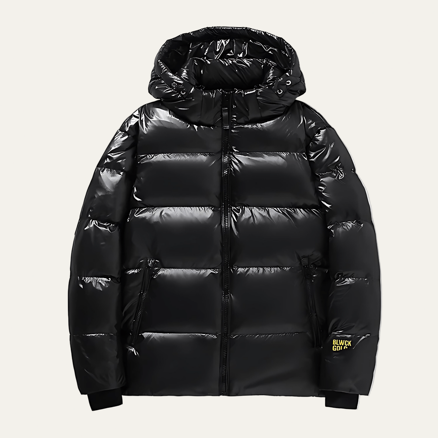 Men’s Glossy Hooded Warm Puffer Jacket
