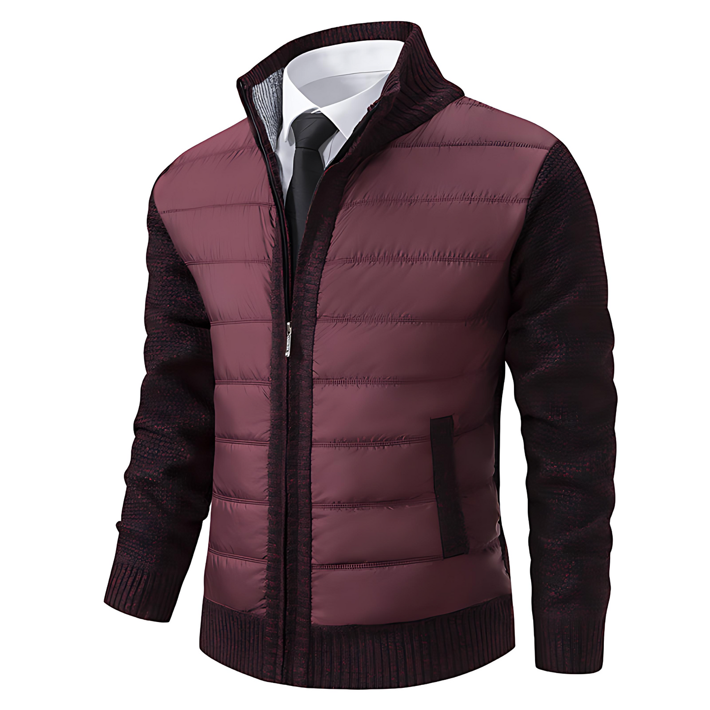 Men’s Quilted Hybrid Knit Sleeve Jacket