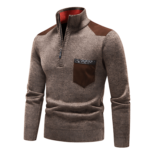 Cevori Zip Fleece Pullover with Pocket