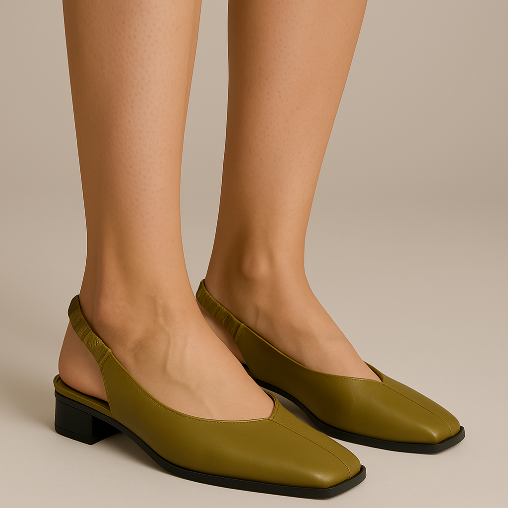 Women's Leather Square Toe Sandals