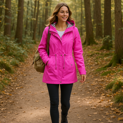 Beatrice | Waterproof parka - Adjustable fit with striped hood lining