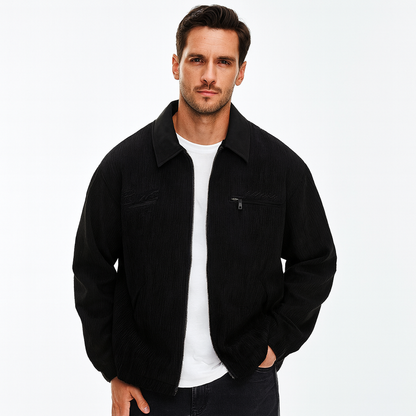 Men’s Oversized Textured Workwear Zip Jacket