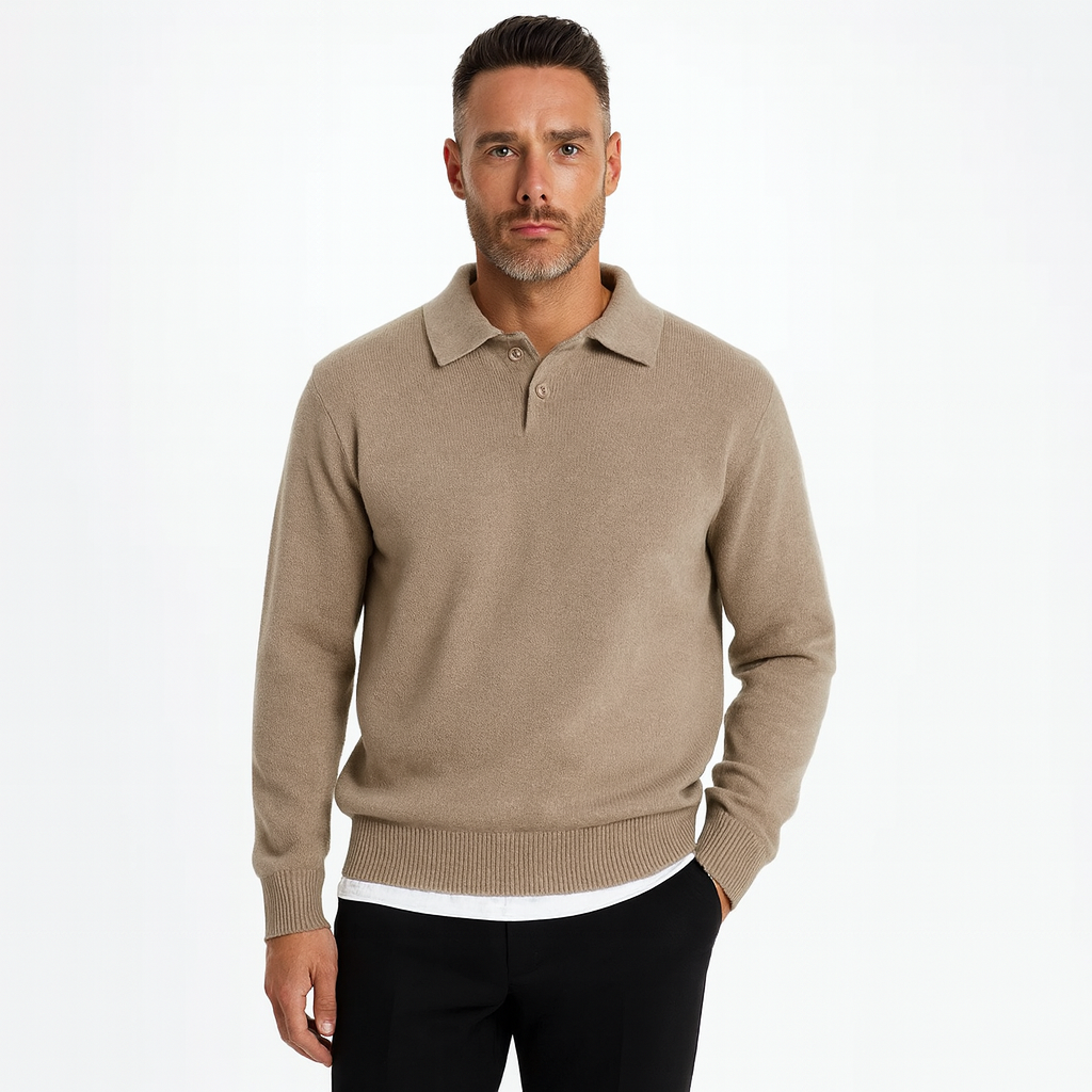 Men’s Classic Knit Polo Sweater