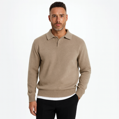 Men’s Classic Knit Polo Sweater