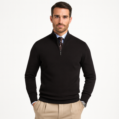 Men’s Refined Quarter Zip Knit Sweater