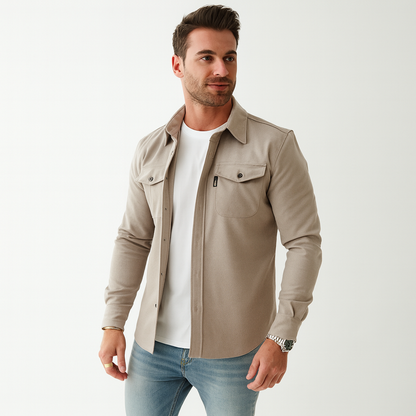 Men’s Fitted Button Down Overshirt