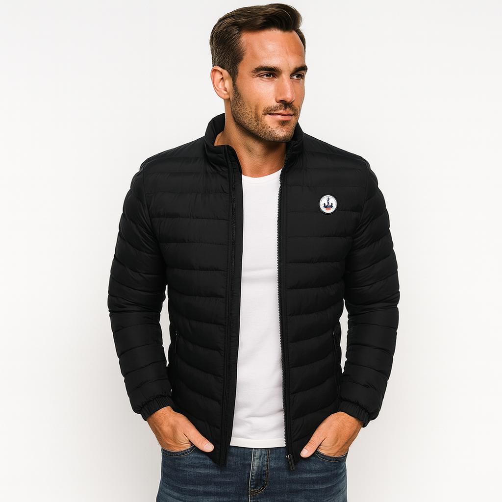 Men’s Full Zip Stand Collar Puffer Jacket