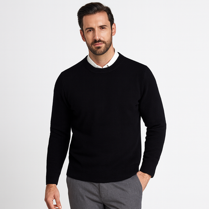 Men’s Classic Plain Knit Crew Neck Sweater