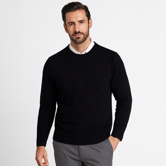 Men’s Classic Plain Knit Crew Neck Sweater