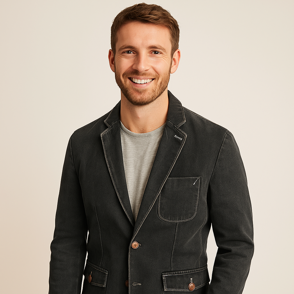 Men's Denim Blazer Jacket