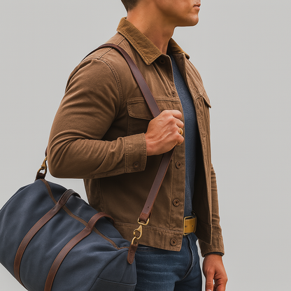 Men’s Vintage Rugged Button-Front Outdoor Jacket