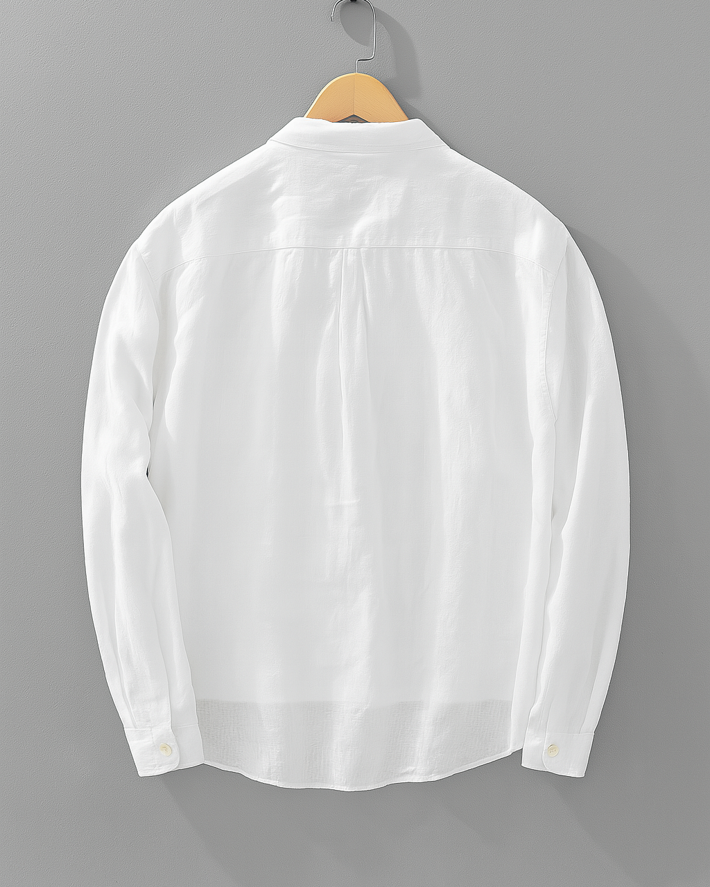 Men’s Casual Henley Shirt – Long Sleeve Cotton-Linen Pullover