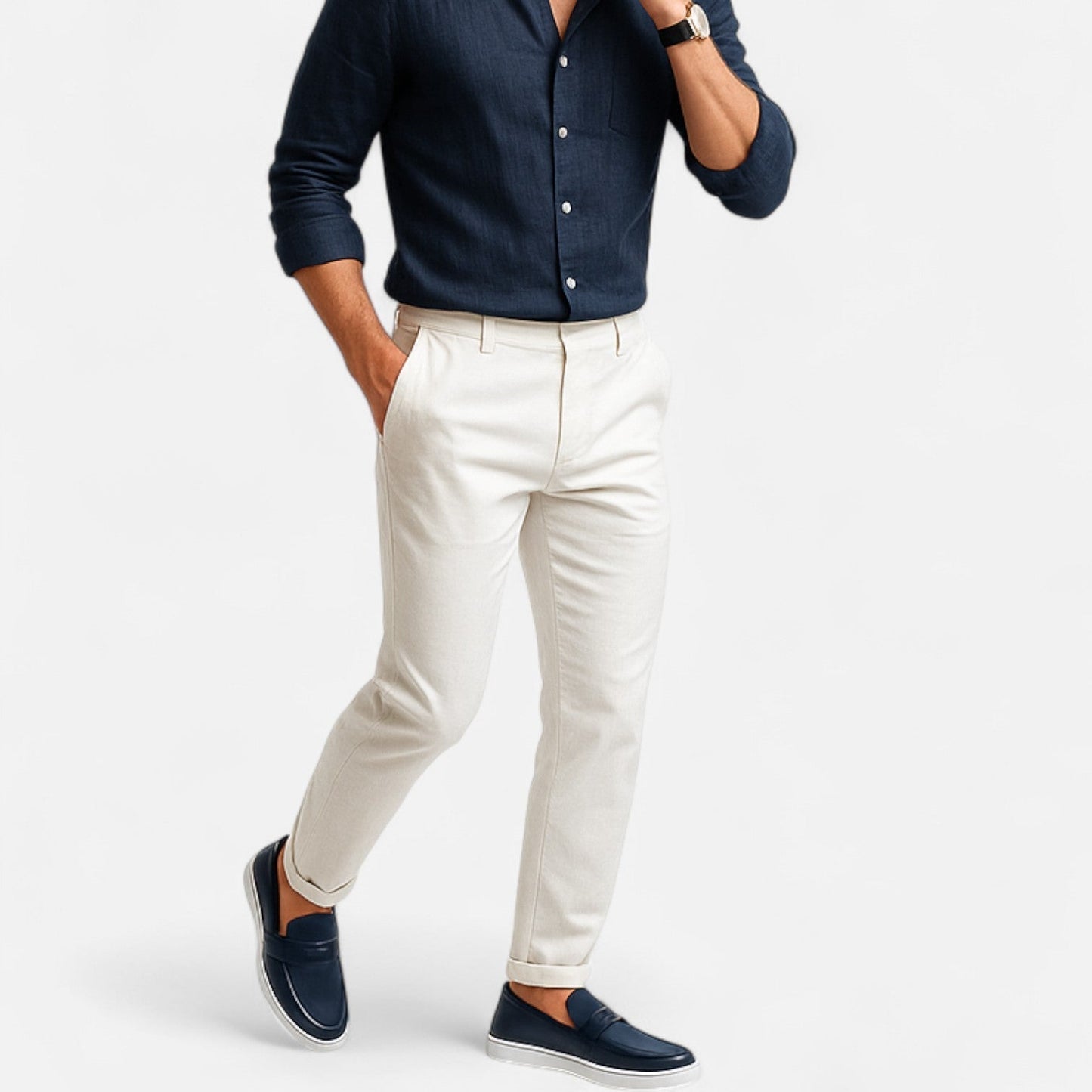 Men’s Hybrid Leather Penny Loafers