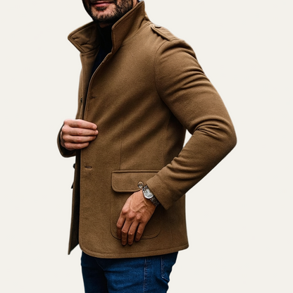 Men’s Minimalist Single Breasted Topcoat