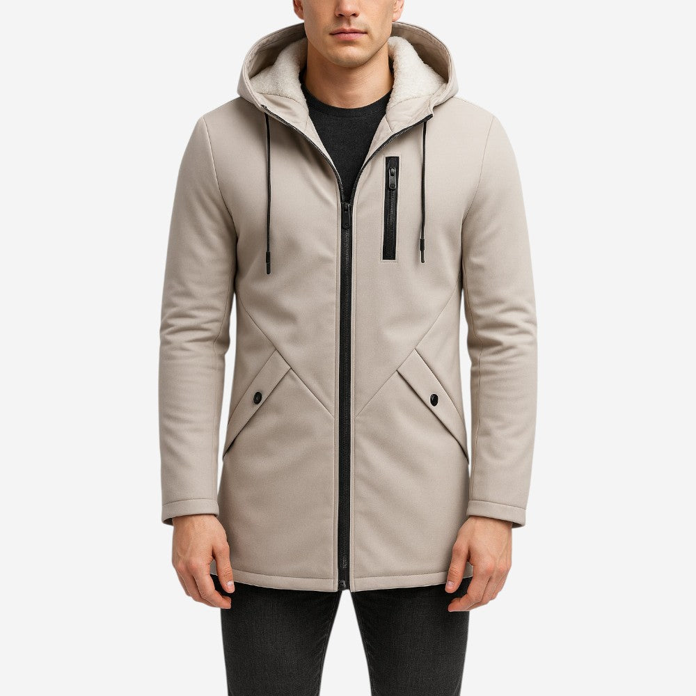 Fleece-Lined Hooded Jacket