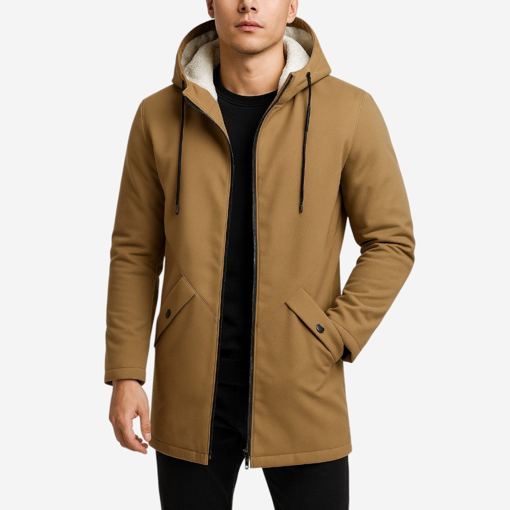 Fleece-Lined Hooded Jacket