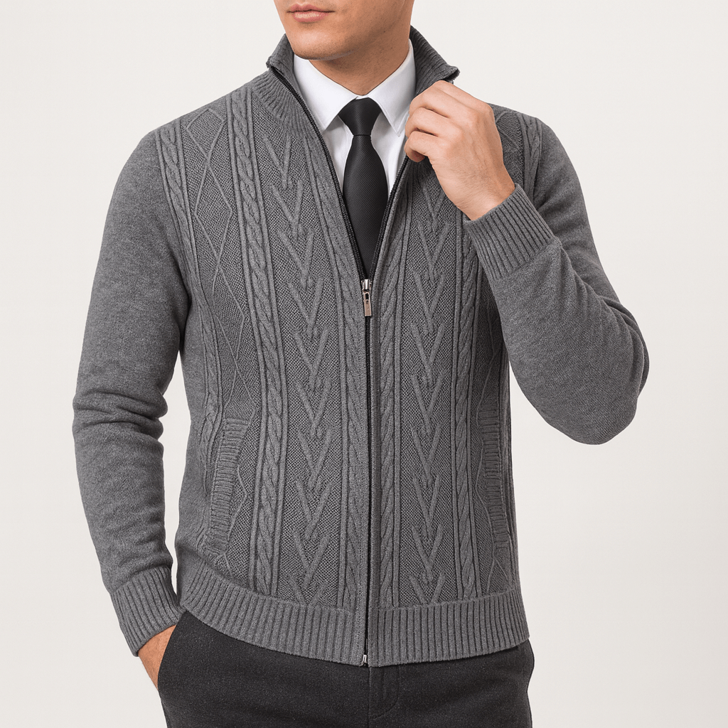 Wool Zip Cardigan