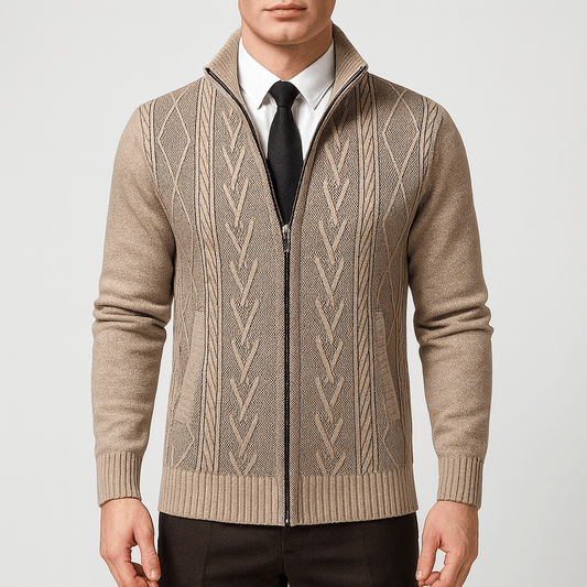 Wool Zip Cardigan