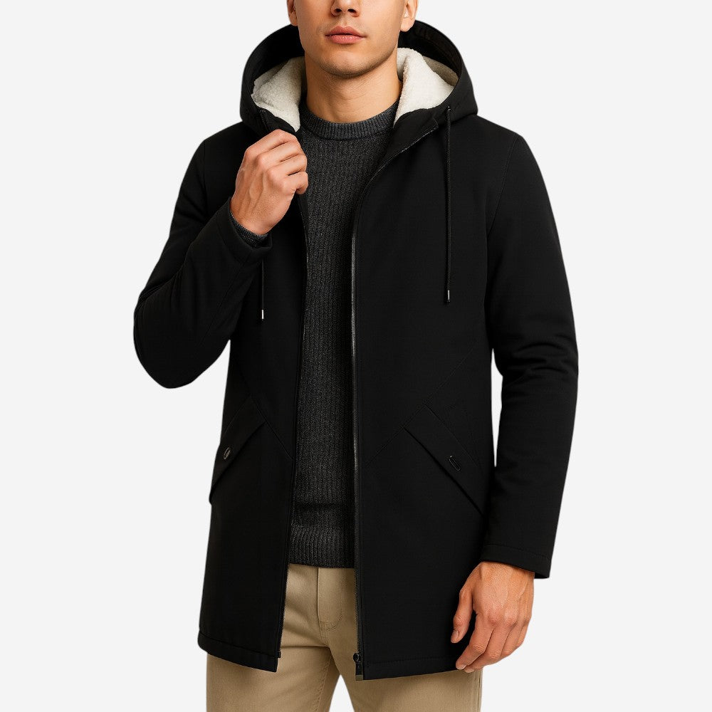 Fleece-Lined Hooded Jacket