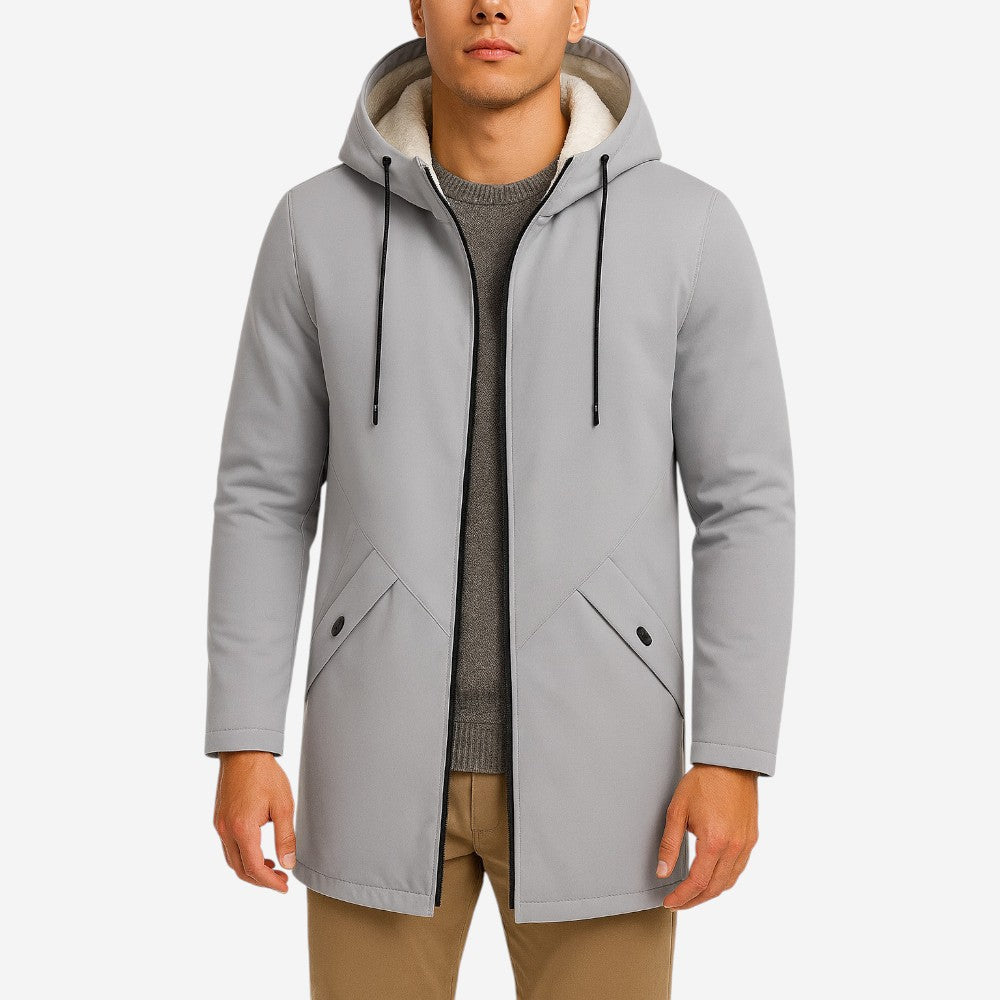 Fleece-Lined Hooded Jacket