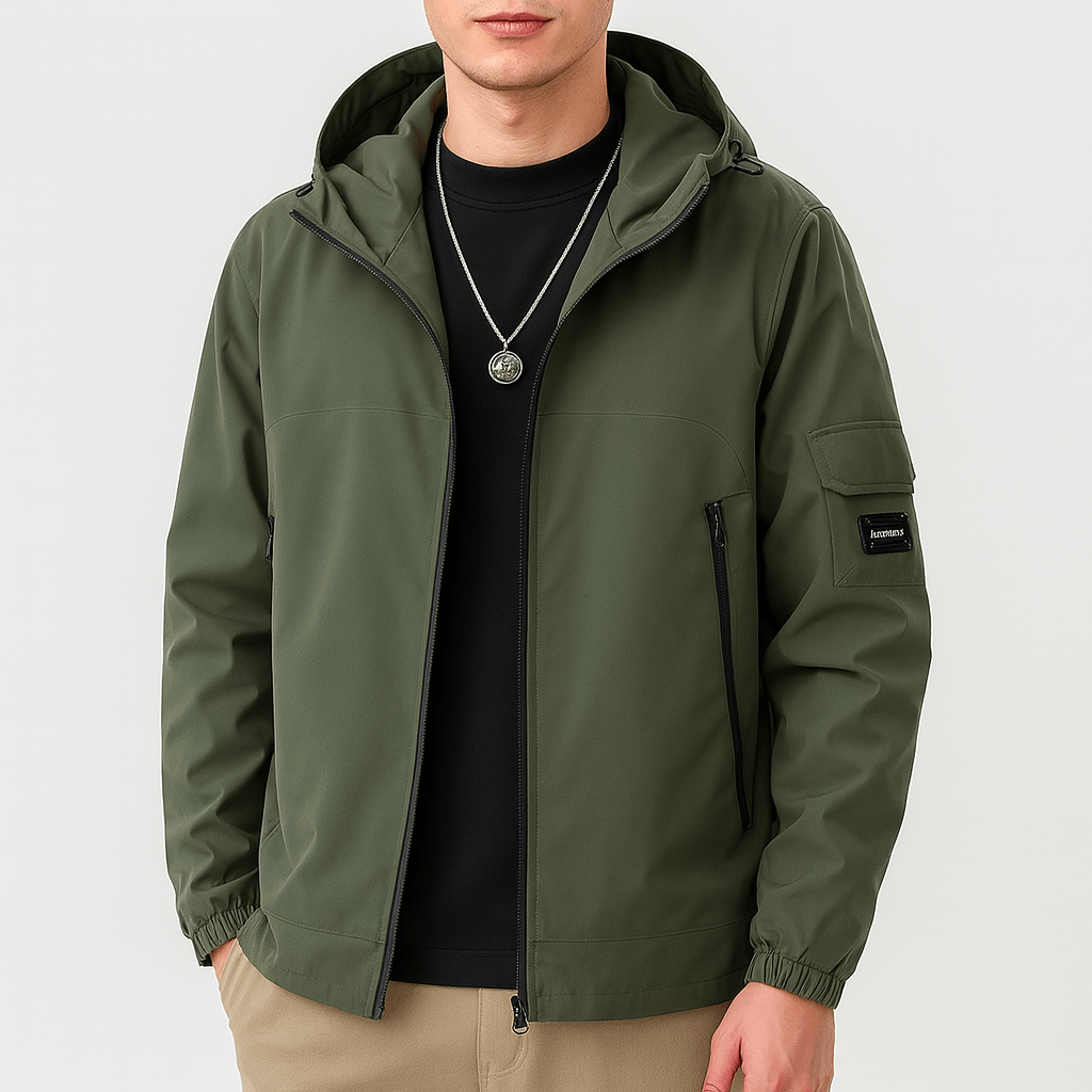 Water-Resistant Hooded Jacket