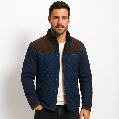 Men’s Quilted Hybrid Button Jacket