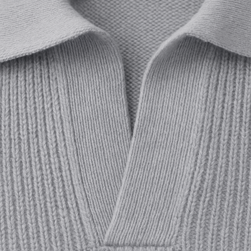 Men’s Ribbed Polo Knit Sweater