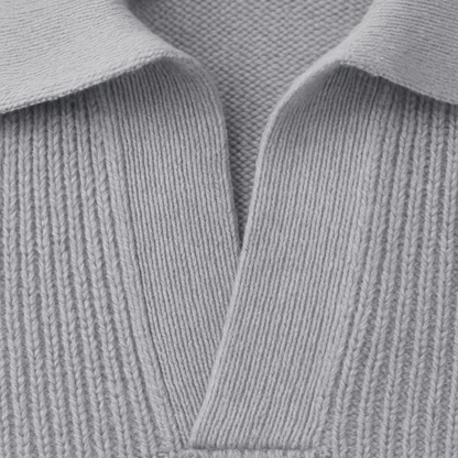 Men’s Ribbed Polo Knit Sweater