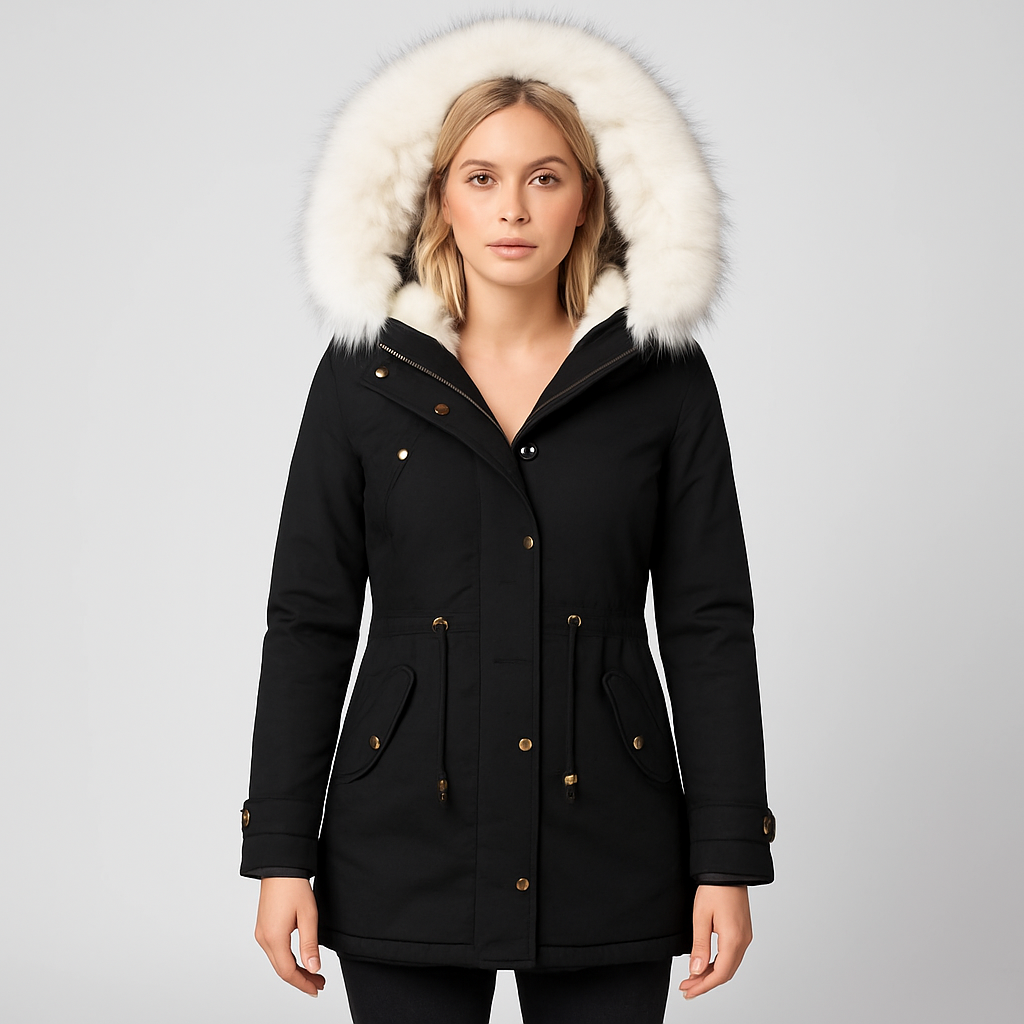 Elvora | RainGuard Parka - Water-Repellent Fitted Jacket with Hood for Women