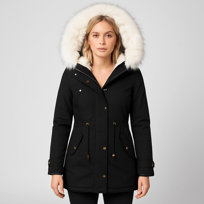 Elvora | RainGuard Parka - Water-Repellent Fitted Jacket with Hood for Women