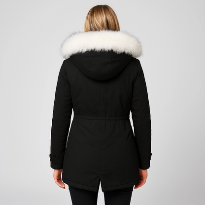 Elvora | RainGuard Parka - Water-Repellent Fitted Jacket with Hood for Women