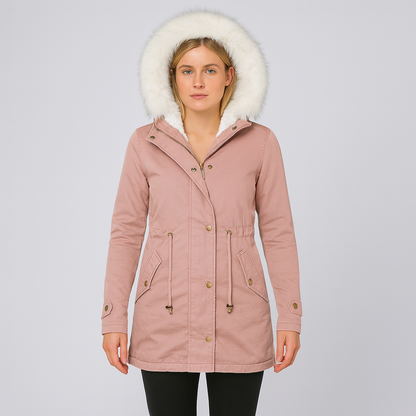 Elvora | RainGuard Parka - Water-Repellent Fitted Jacket with Hood for Women