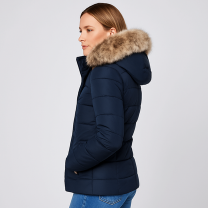 Serava | UrbanEase Coat - Fashionable Hooded Outerwear with Long Sleeve Warmth