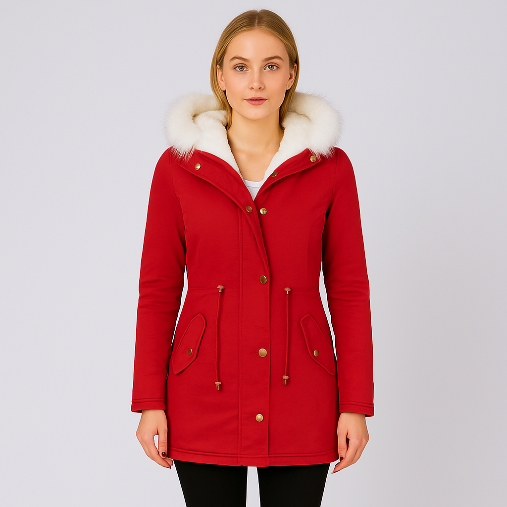 Elvora | RainGuard Parka - Water-Repellent Fitted Jacket with Hood for Women