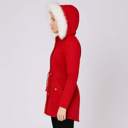 Elvora | RainGuard Parka - Water-Repellent Fitted Jacket with Hood for Women