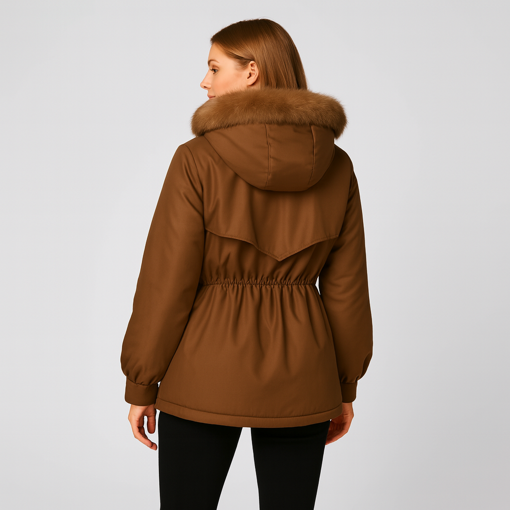 Neriva | ArcticGlam Coat - Fashionable Winter Wear Featuring a Cozy Fur Hood