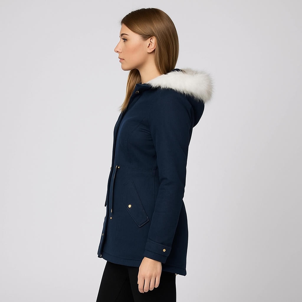 Elvora | RainGuard Parka - Water-Repellent Fitted Jacket with Hood for Women