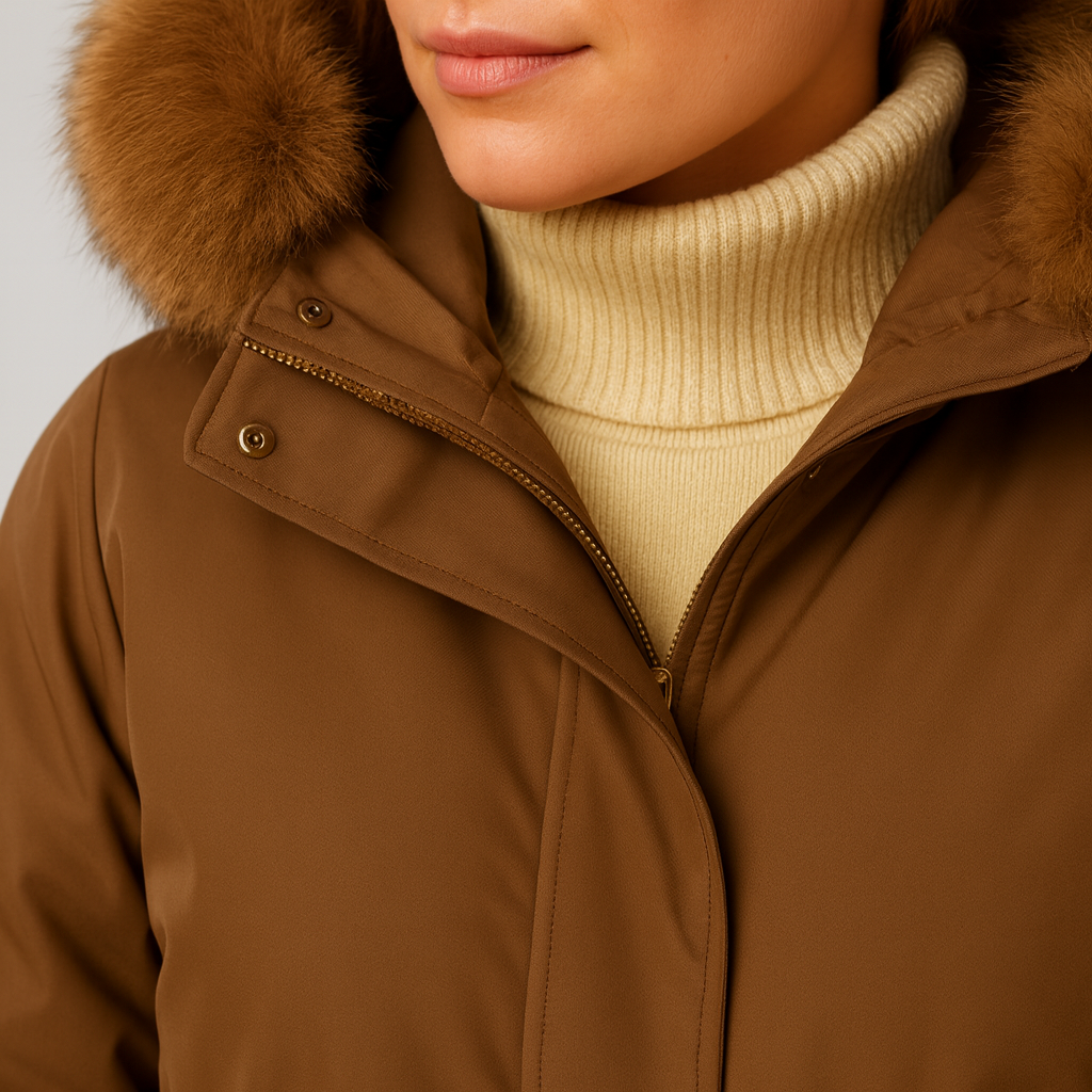 Neriva | ArcticGlam Coat - Fashionable Winter Wear Featuring a Cozy Fur Hood