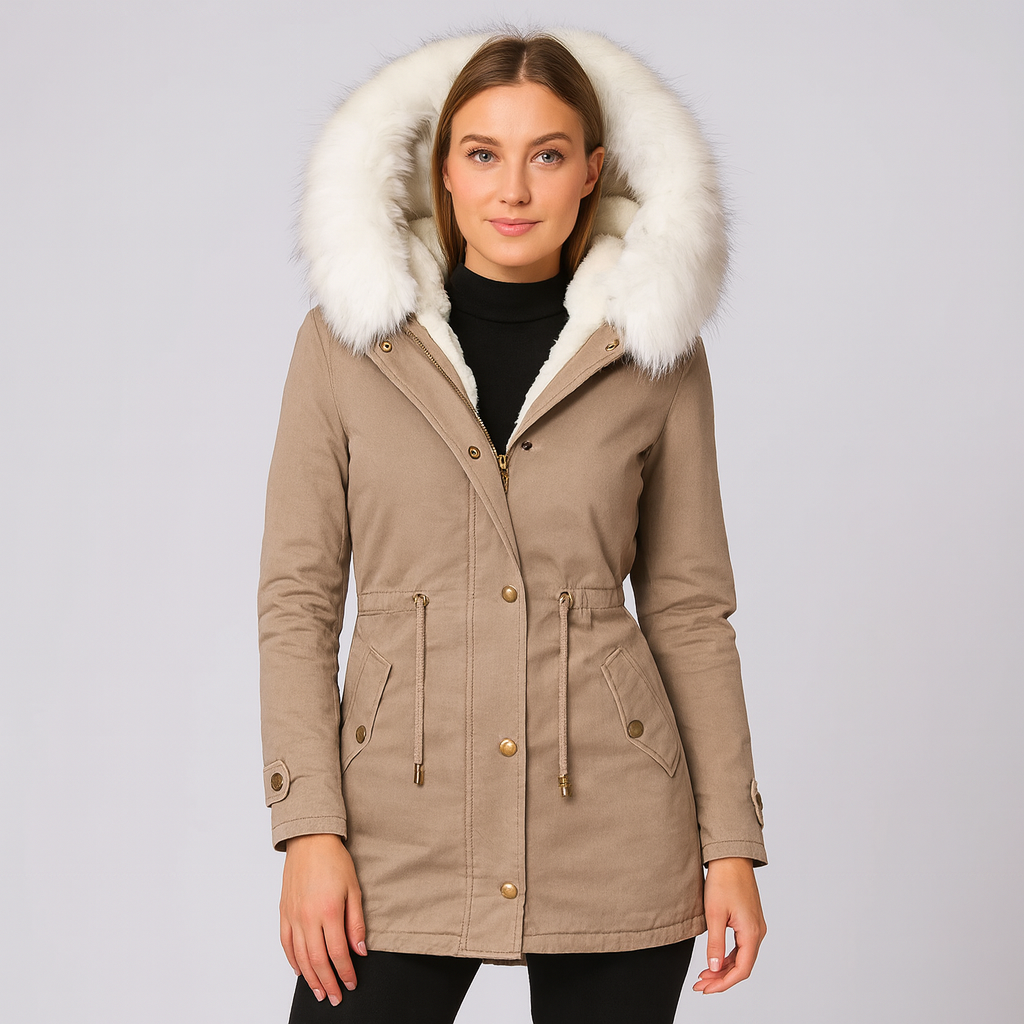 Elvora | RainGuard Parka - Water-Repellent Fitted Jacket with Hood for Women
